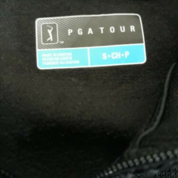 PGA Tour Golf Sweater Size Small 1/4 Zip Thermaflux Solid Fleece Black Caviar - Picture 5 of 5